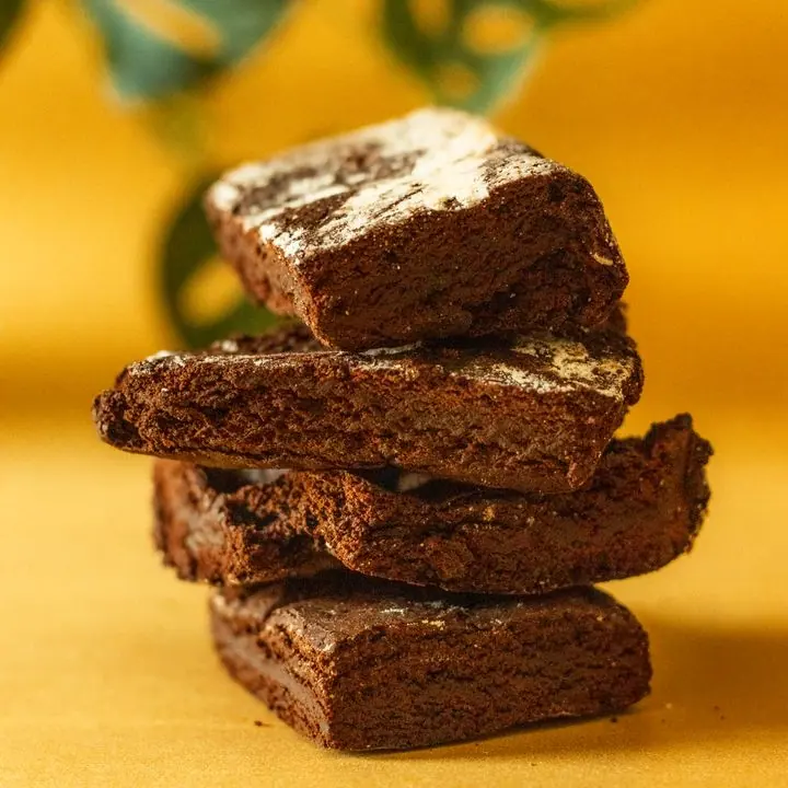 Fudge Brownies — Dense, fudgy chocolate brownies.