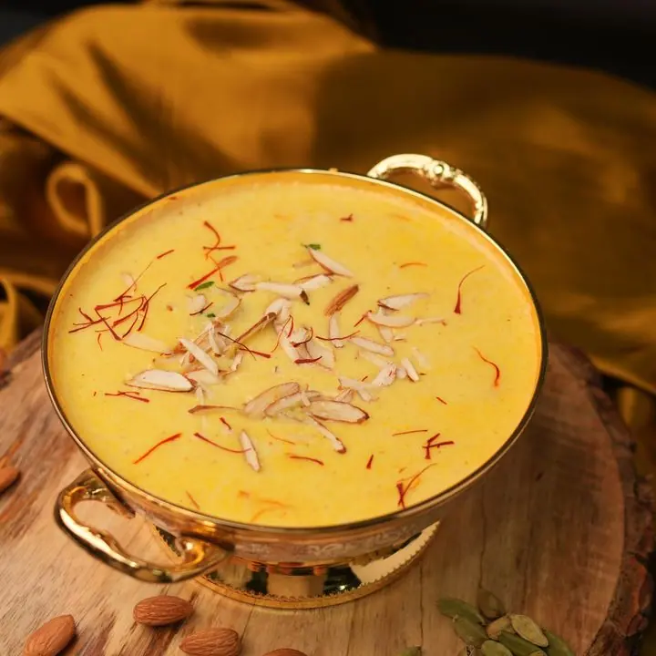 Rabri — Slow-reduced milk with layers of malai.