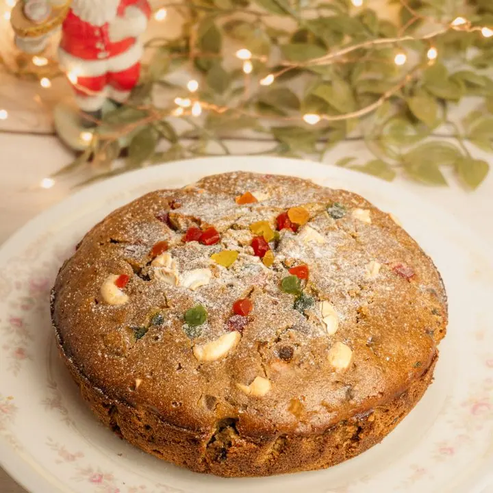 Rich Dry Fruit Cake — Buttery tea cake packed with dry fruits and tutti frutti.